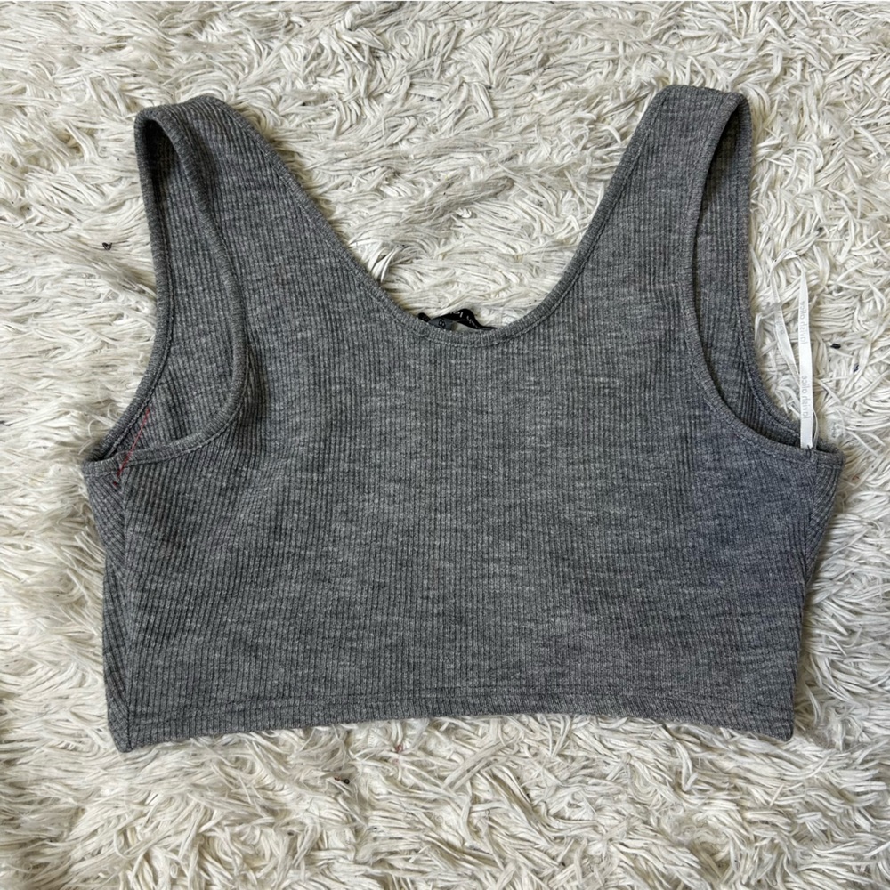 ◾️Lavish Alice Lounge Corset Style Ribbed Cropped Camisole Top - Picture 8 of 10
